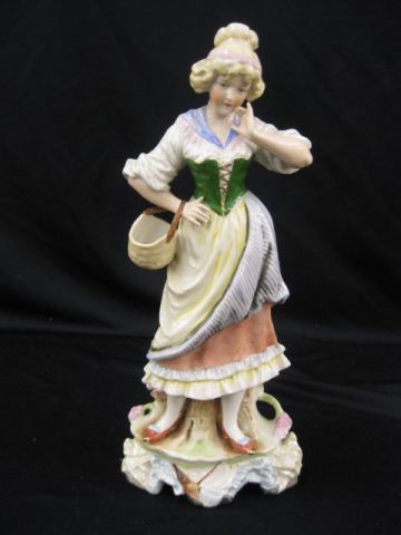 German Porcelain Figurine of a Maiden
