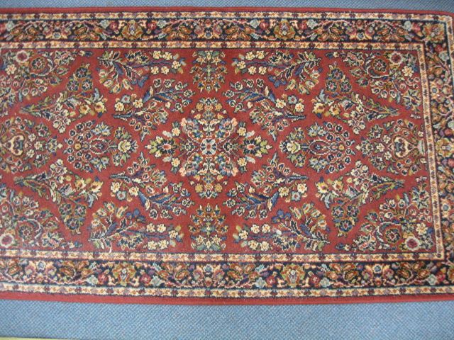 Karastan Sarouk Rug floral on salmon