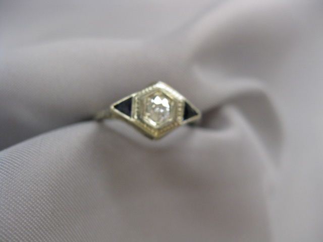 Diamond Ring early cut .10 carat
