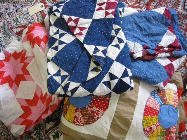 5 Handmade Quilt Tops  14d599