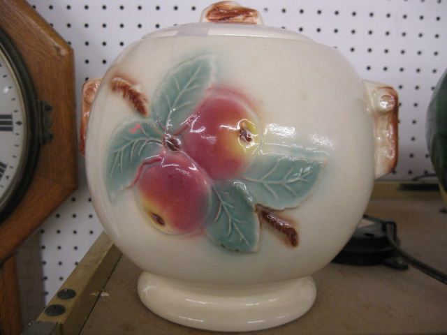 Art Pottery Cookie Jar apple decor 14d5ac