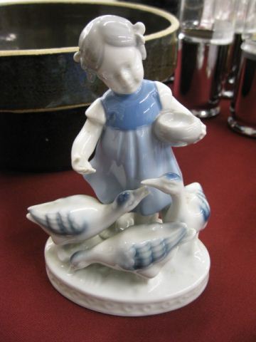 West German Porcelain Figurine FeedingTime