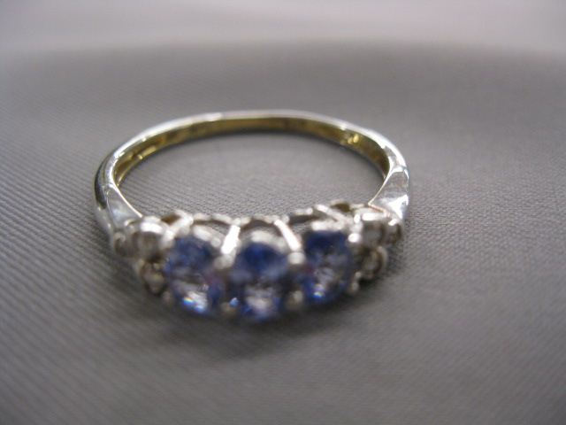 Tanzanite Diamond Ring 3 fine 14d5d4