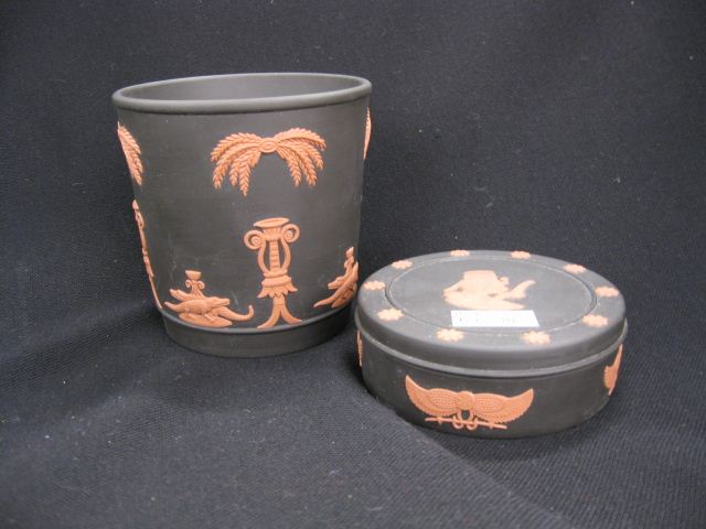 2 pcs Wedgwood Jasperware Egyptian  14d5df