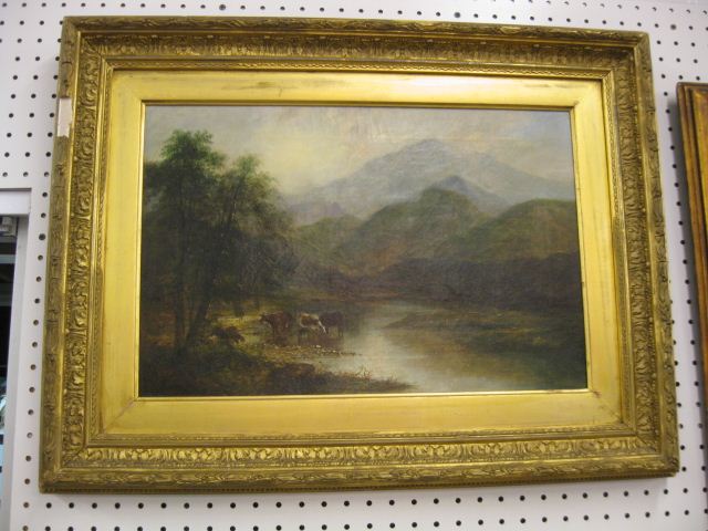 19th Century Oil on Canvas landscape 14d5ec
