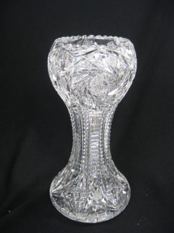 Cut Glass Vase brilliant period starbursts