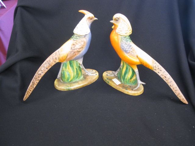 Pair of Italian Pottery Pheasants 14d608