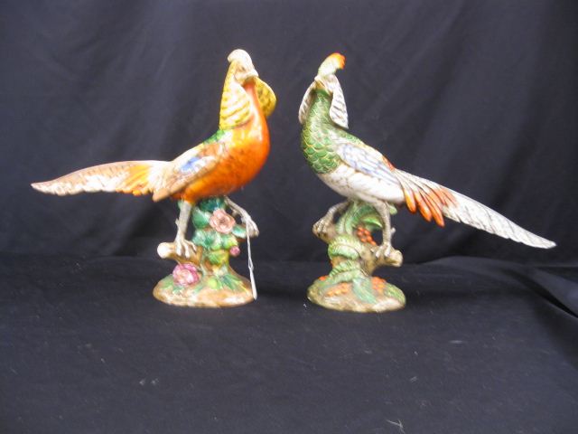 Pair of Italian Pottery Pheasants 14d609