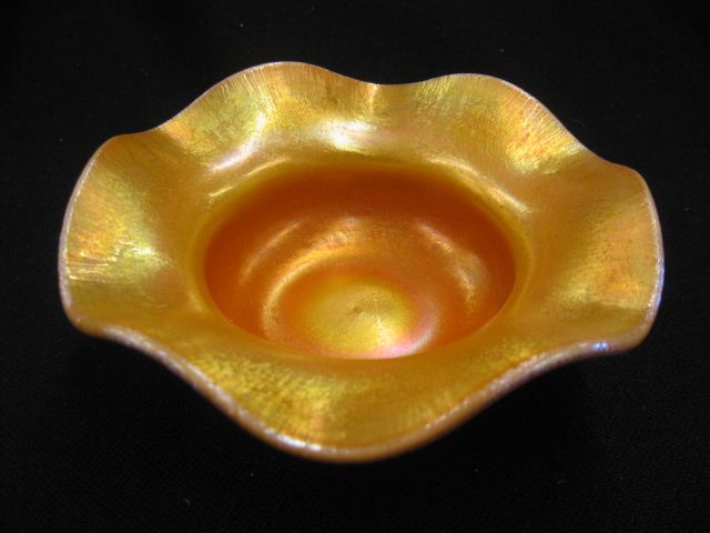 Steuben Art Glass Bowl golden iridescent 14d622