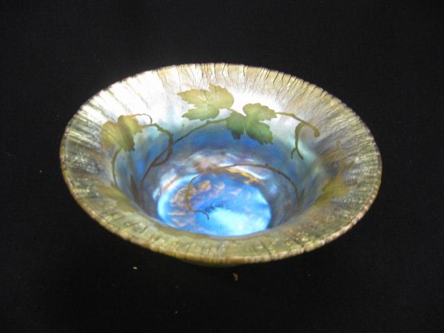 Tiffany Favrile Art Glass Bowl engraved