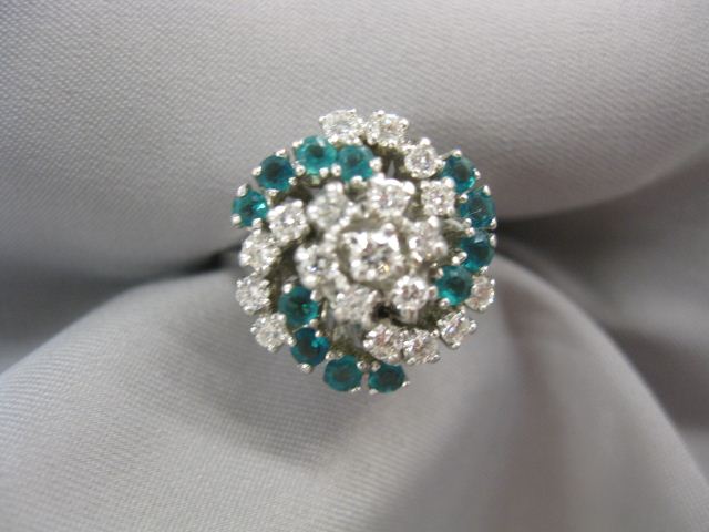 Emerald & Diamond Ring 19 round