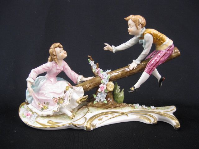 Fine Porcelain Figurine of Boy & Girlon
