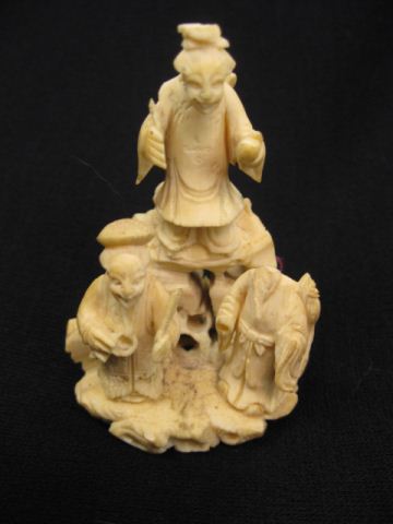 Chinese Carved Ivory Statue figures 14d668