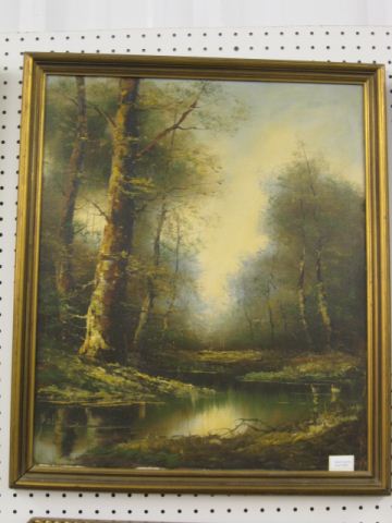 Wollings Oil on Canvas landscape with