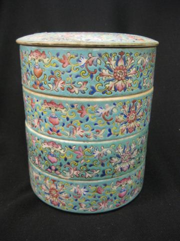 Chinese Porcelain Stacking Cannister 14d6af
