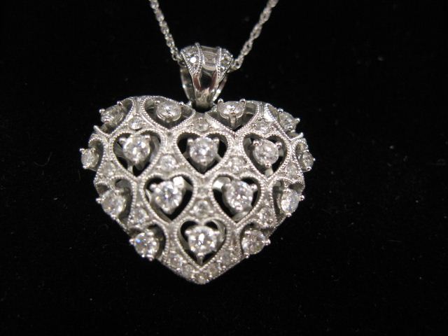 Diamond Hear Puffed Openwork Design