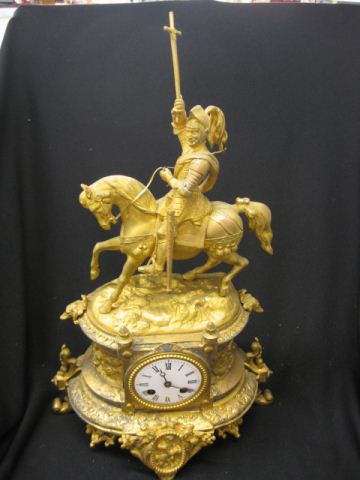 French Dore Bronze Figural Clock 14d6bd