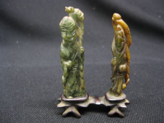 Chinese Carved Jade Miniature Figures
