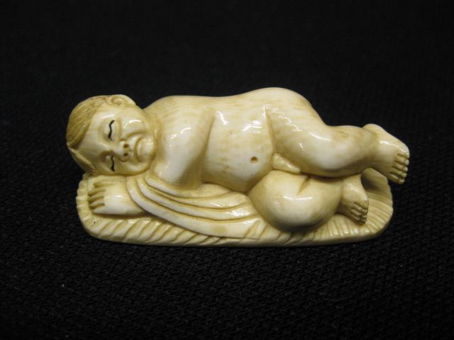 Carved Ivory Figurine of Baby Boy