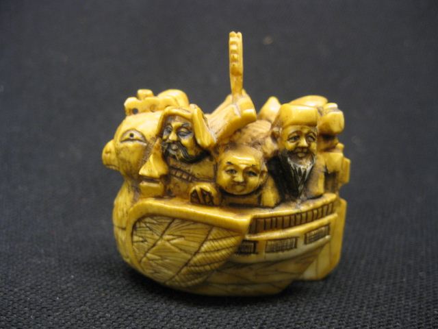 Chinese Carved Ivory Netsuke of 14d6cf