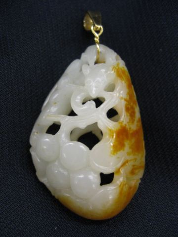 Chinese Carved Jade Pendant fancyopenwork 14d6d0