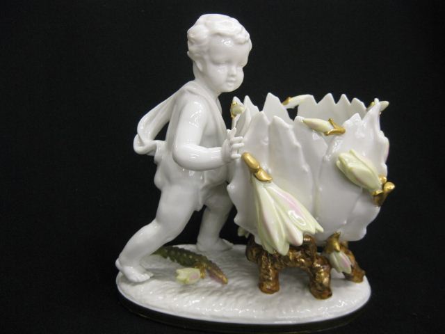 Porcelain Figural Vase boy with 14d6df