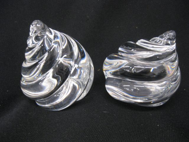 Pair of Steuben Crystal Paperweight