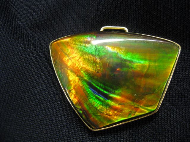Brown Semi Crystal Opal Pendant 14d6e6