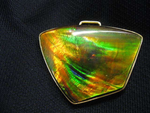 Brown Semi-Crystal Opal Pendant