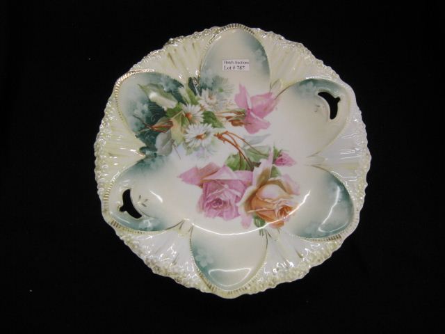 R.S. Prussia Porcelain Cake Plate floral