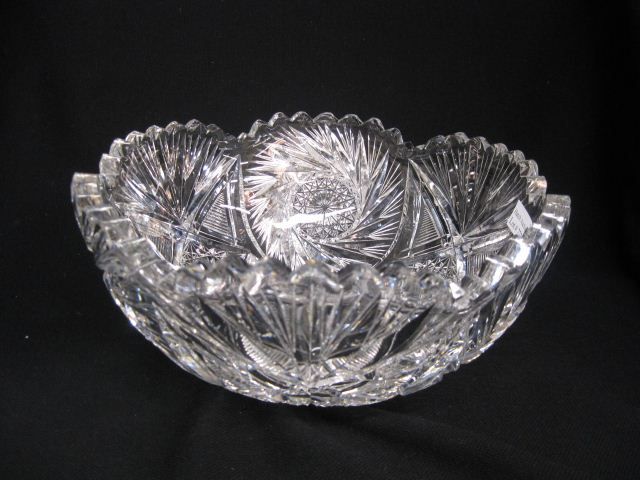 Cut Glass Fruit Bowl star center