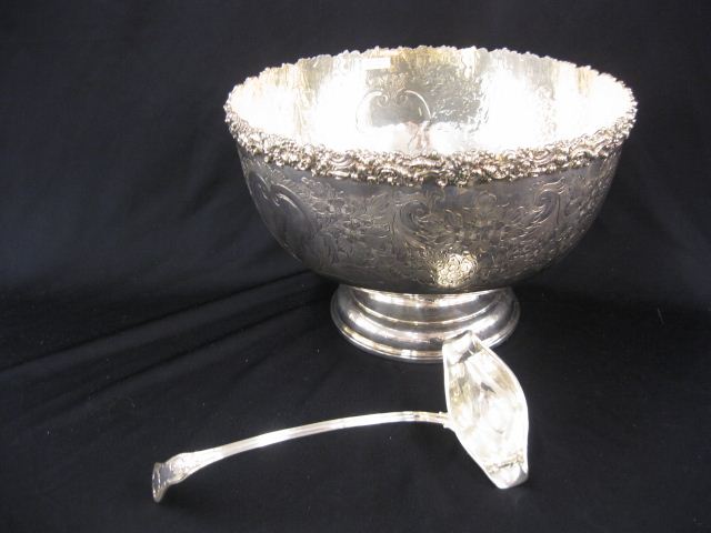 Ellis Barker Silverplate Punchbowl 14d707