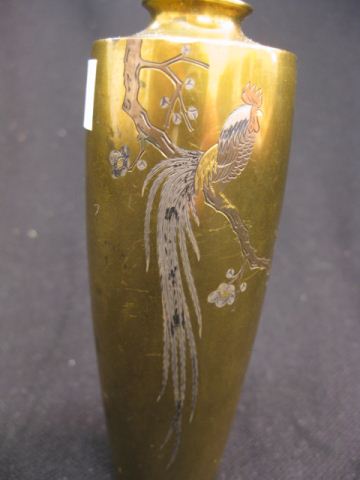 Japanese Mixed Metals Vase signed 14d71e