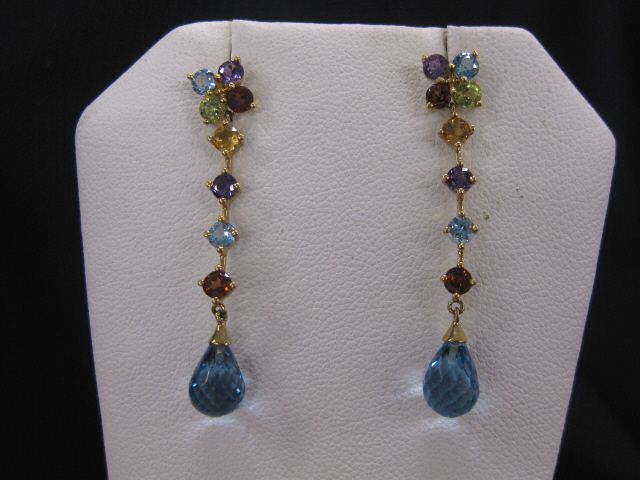 14k Gold and Gemstone Earrings 14d733