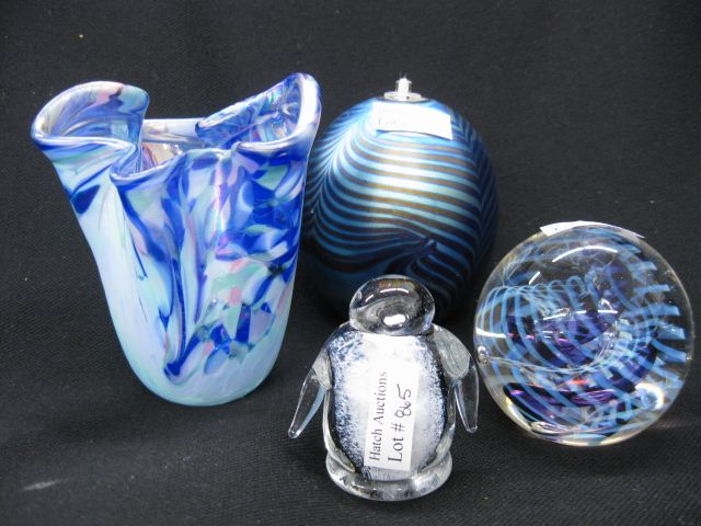 4 pcs Studio Art Glass paperweight 14d740