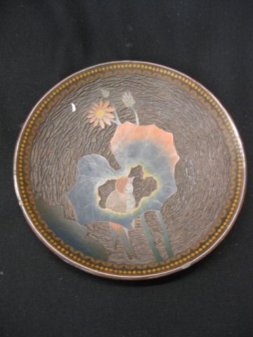 Japanese Cloisonne on Porcelain Plate