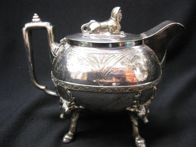 Victorian Silverplate Syrup Pitcher 14d795