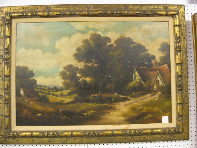 Oil on Canvas European countryside 14d7b7