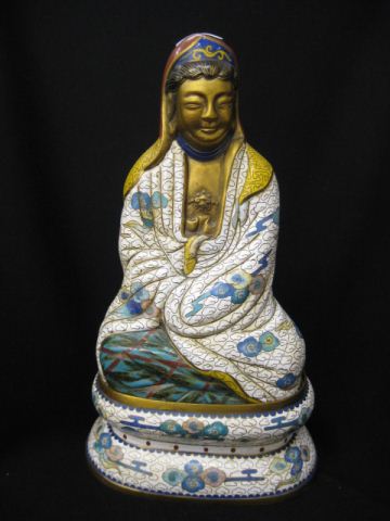 Chinese Cloisonne Buddha & Stand