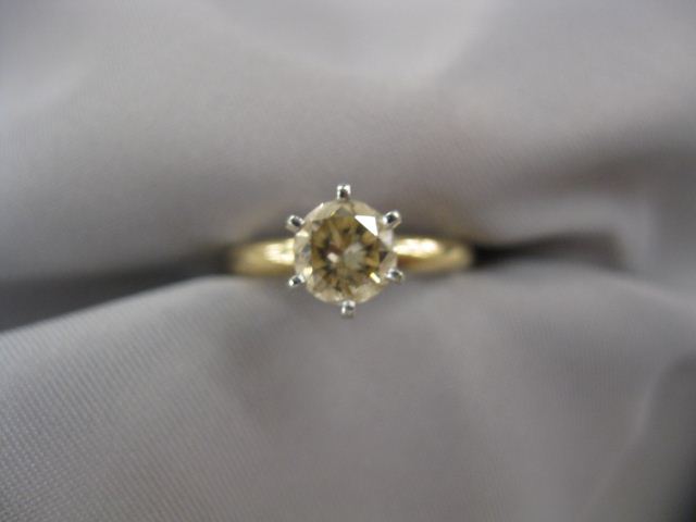 Diamond Solitaire .85 carat fancy