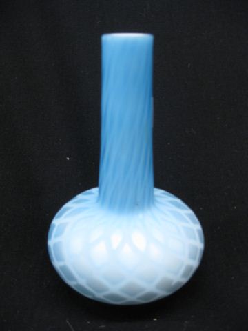 Victorian Blue Satin M O P Vase 14d7d7