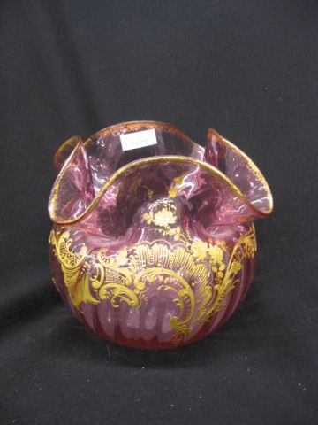 Victorian Cranberry Art Glass Vase