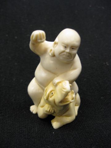 Carved Ivory Netsuke of Buddhawith 14d7fd