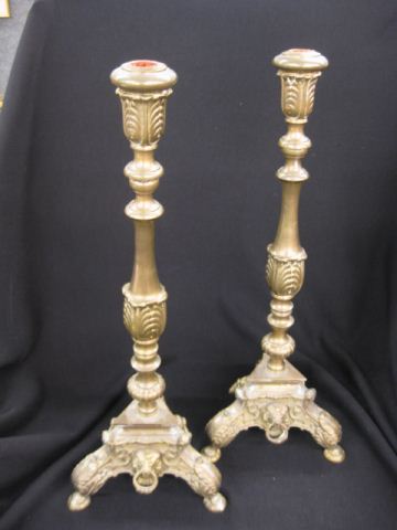 Pair of Brass Candlesticks fancy 14d808