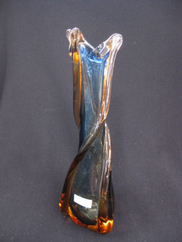 Murano Art Glass Vase sapphire 14d82a
