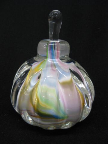 Art Glass Perfume Bottle rainbow