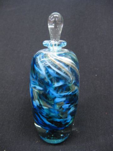 Art Glass Perfume Bottle mottled 14d825