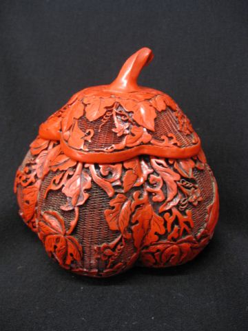 Chinese Cinnabar Figural Gourd 14d842