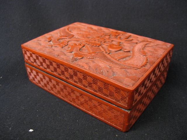 Chinese Cinnabar Box with dragon 14d843