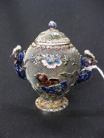Chinese Enameled Sterling Cricket 14d850